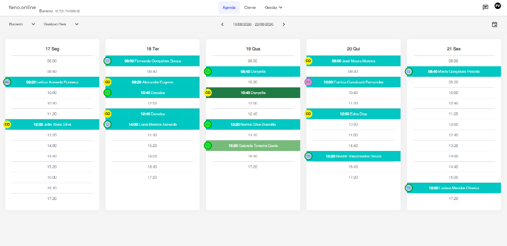 Agenda Inteligente do fono.online